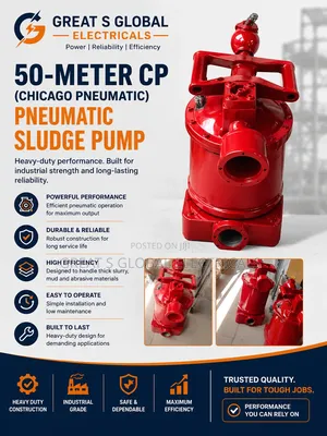50-Meter Cp (Chicago Pneumatic) Pneumatic Sludge Pump
