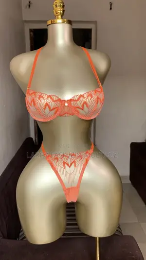 Orange Floral Lingerie