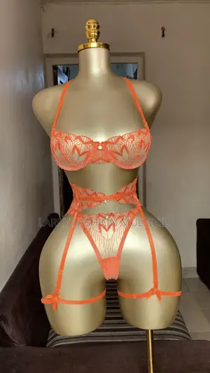 Orange Floral Lingerie