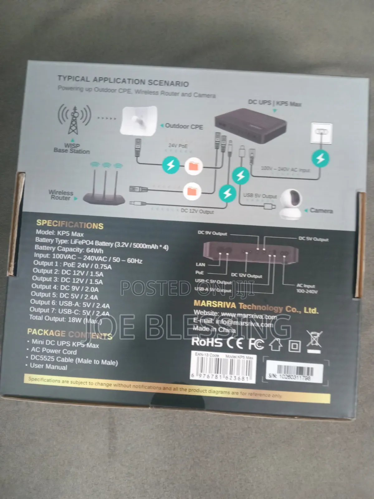 Marsriva Smart Mini Dc Ups Keep Wifi Power On
