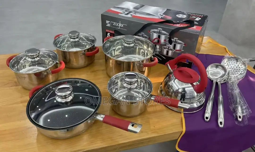 22pcs Stainless Cookware Set