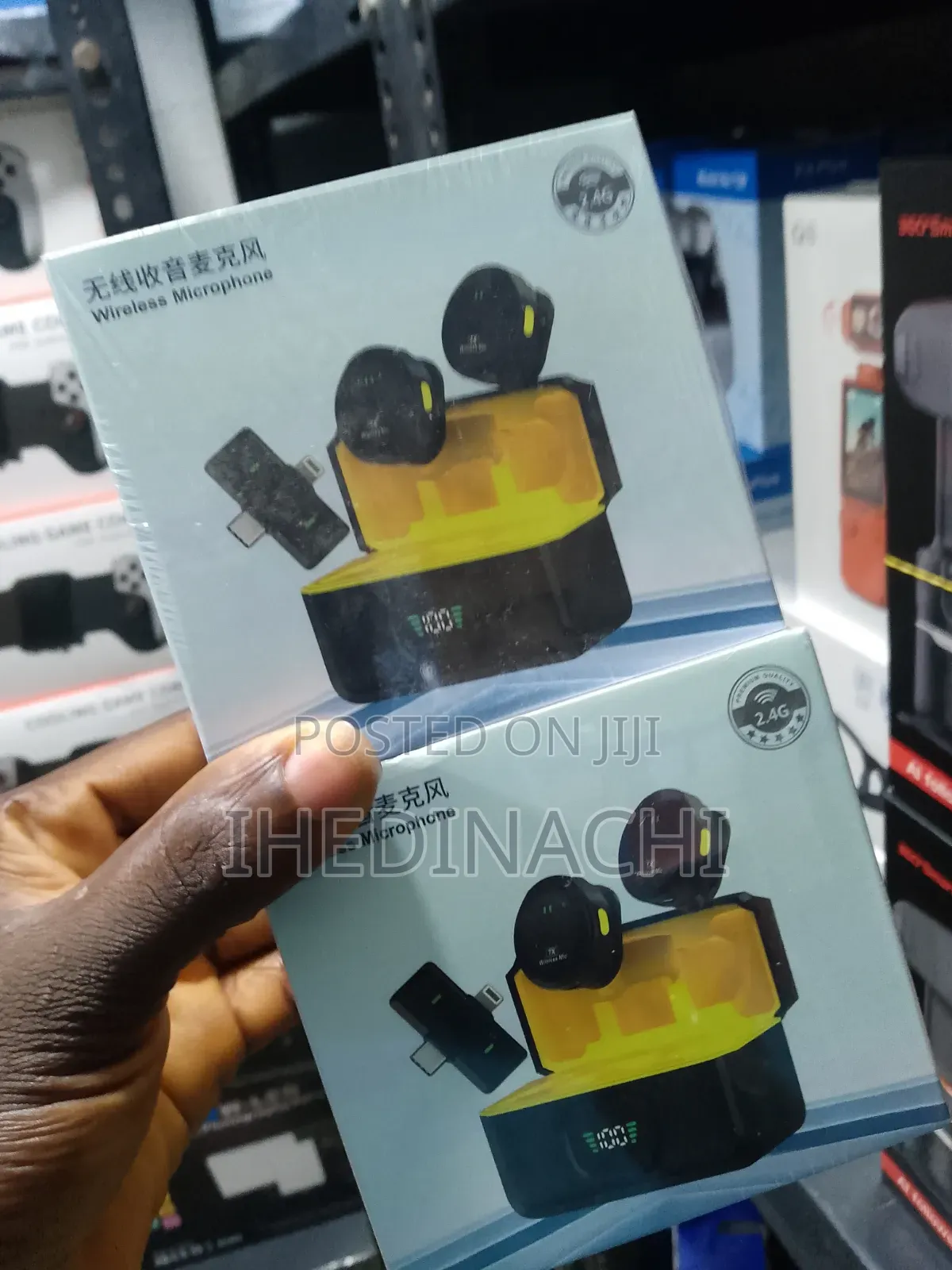2-in-1 Wireless Microphone for Android iPhone – Noise Reduction