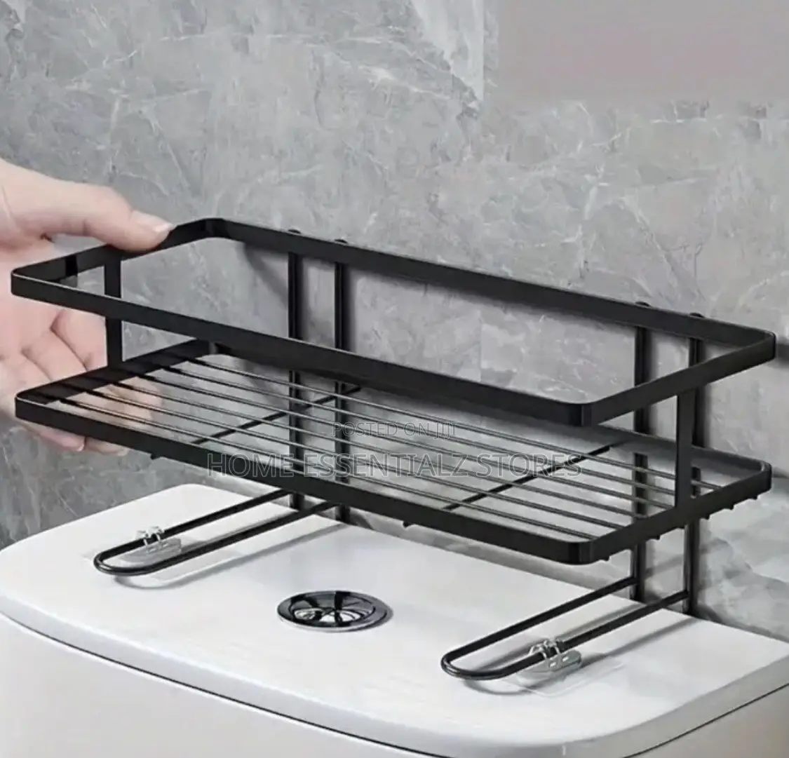 Over the Toilet Tank Shelf - Bathroom Organizer Rack