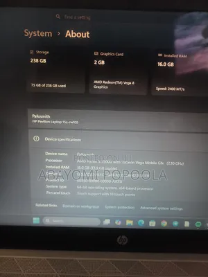 Laptop HP Pavilion 15z 1GB AMD Ryzen 5 SSD 256GB