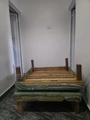 Single Wooden Bed and Mattress