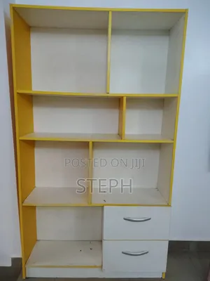 White and Yellow Shelf for Office, Supermarket,Shop or Home
