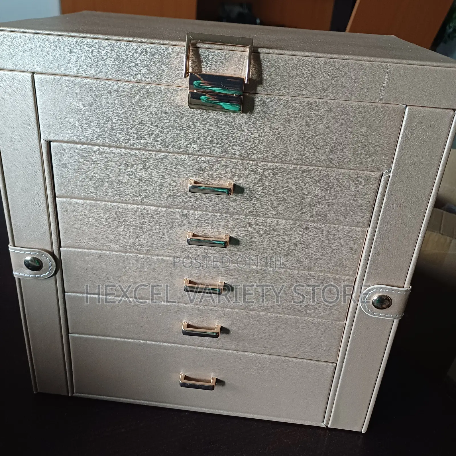 6 Layer Leather Jewellery Box