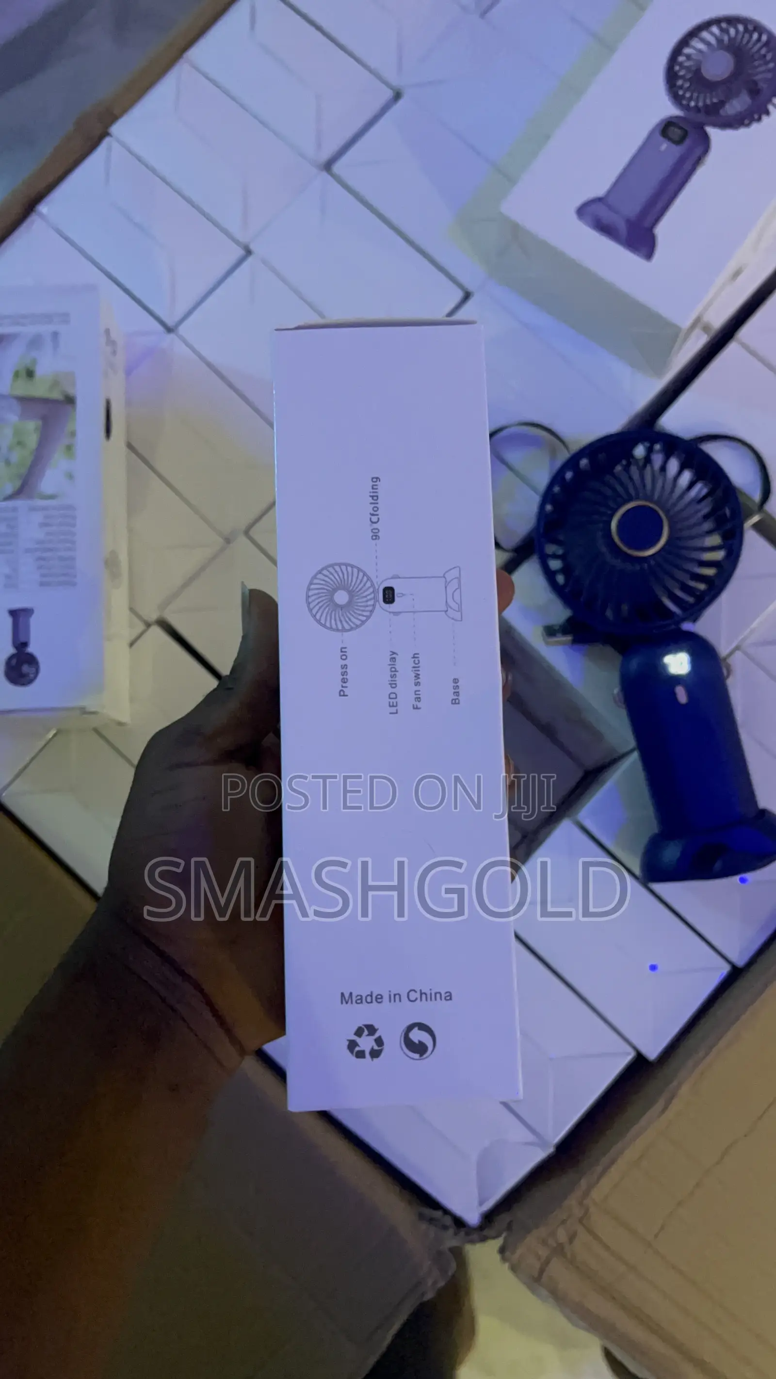 Rechargeable Led Digital Display Mini Fan Available