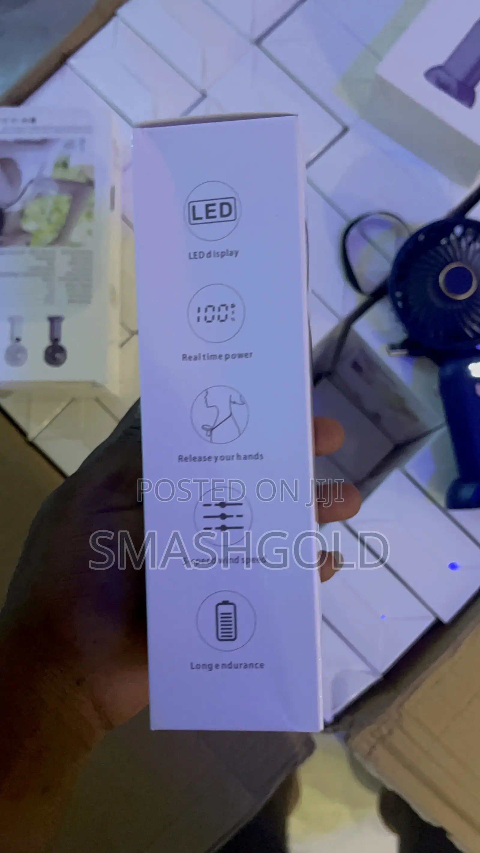 Rechargeable Led Digital Display Mini Fan Available