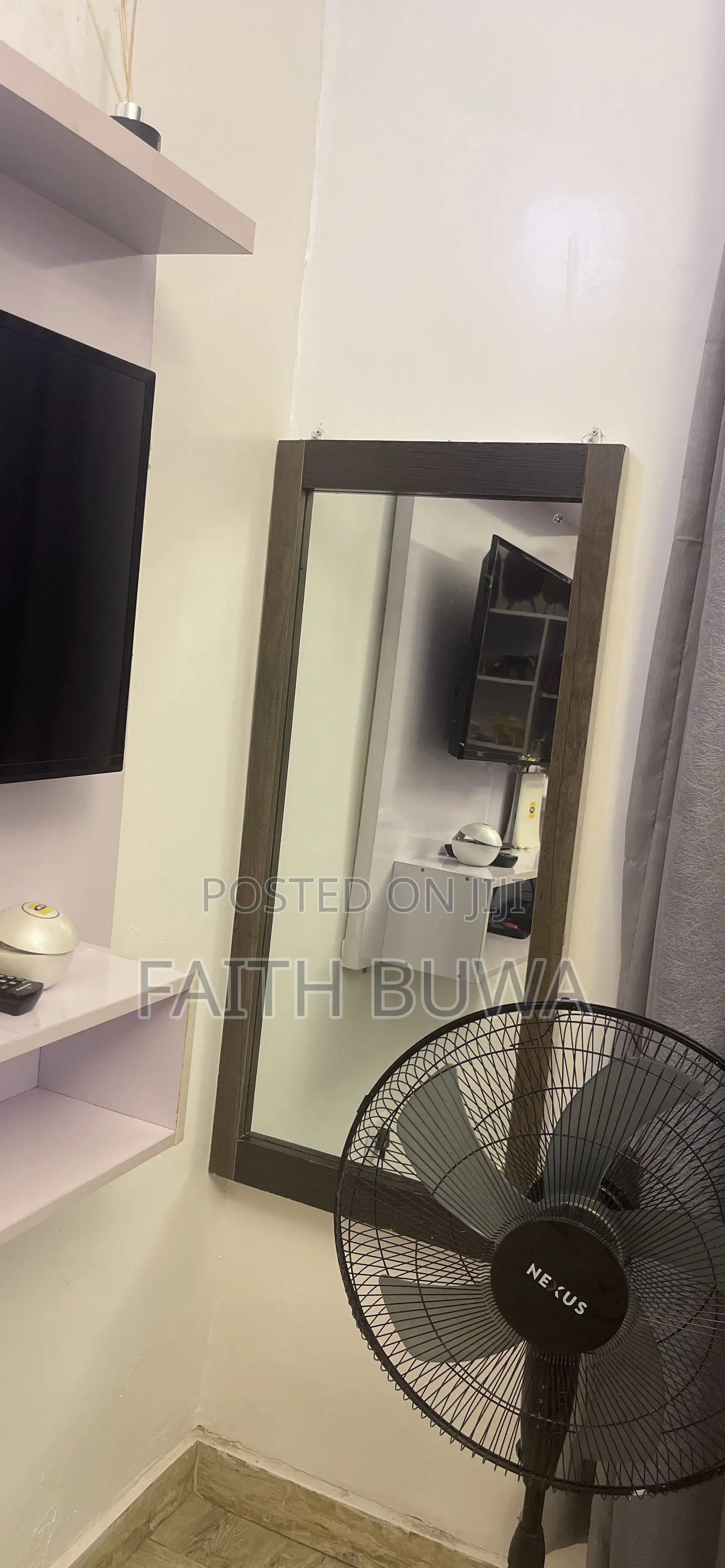 Brown Wooden Edge Mirror