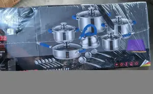 22pcs Stainless Cookware Set