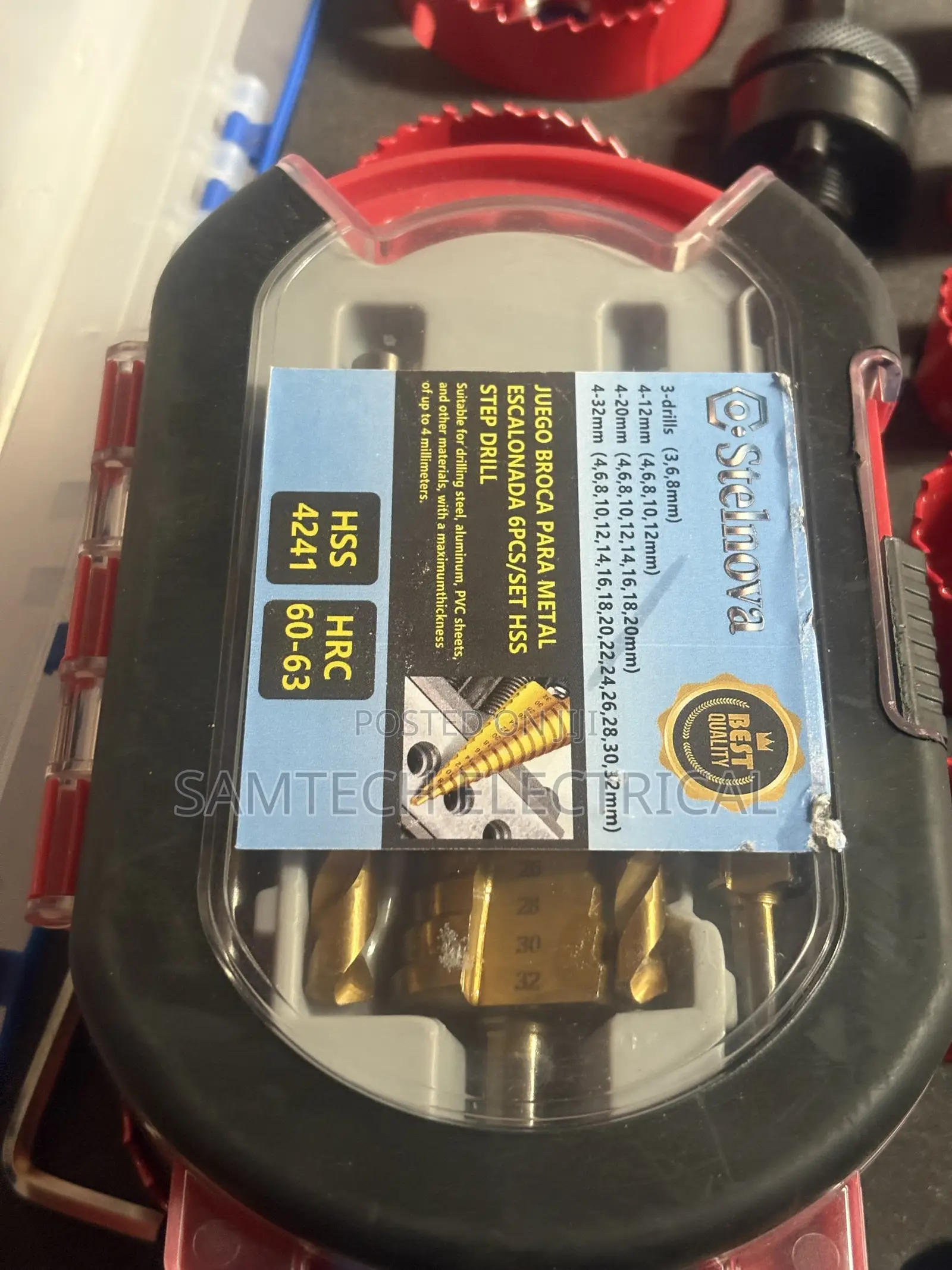 Complete Set of HSS Step Drill Bits