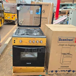 Sscanfrost Standing Gas Cooker Size: 60*60 3 Burner 1 Electric