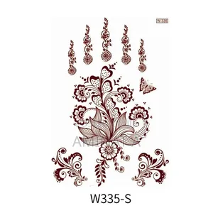 Red Floral Henna Sticker