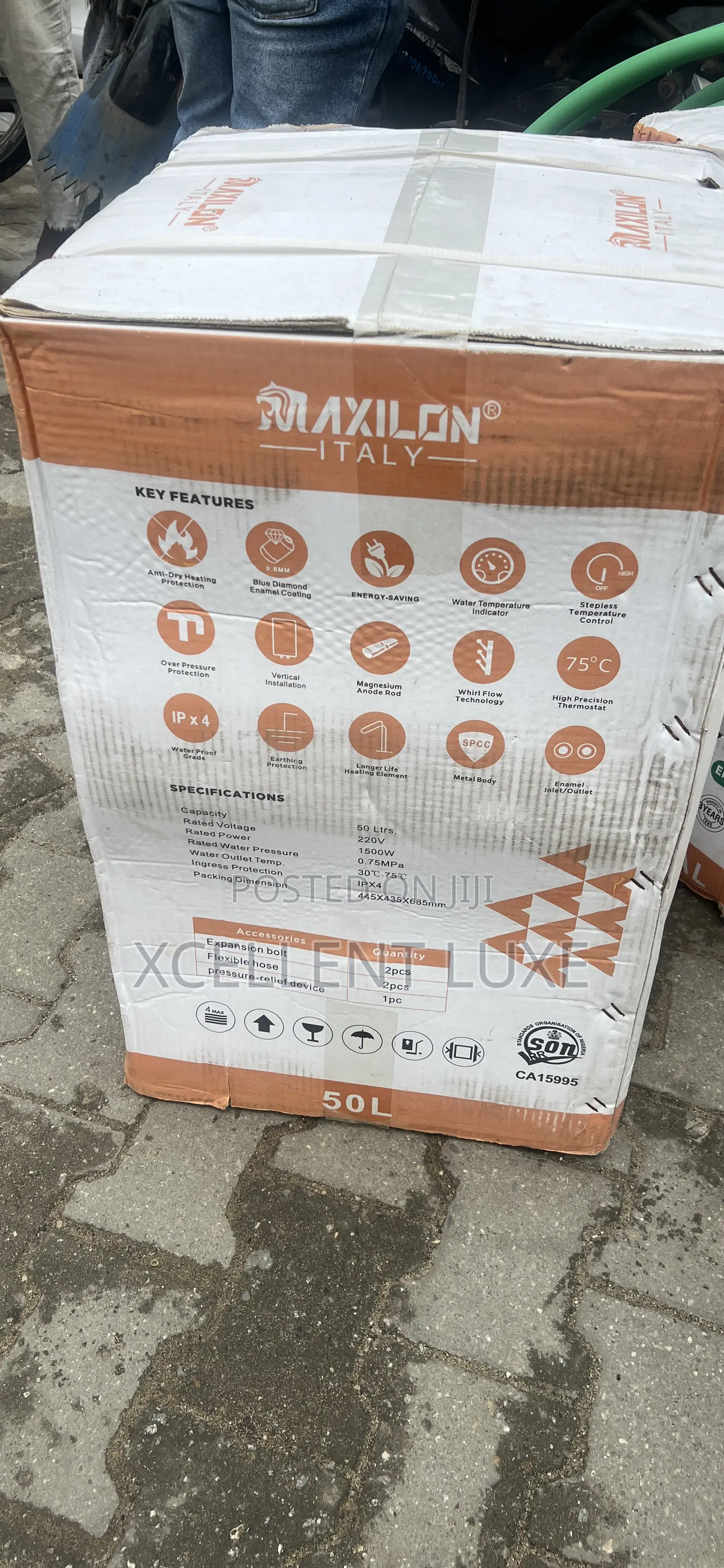 Maxilon 50liters Water Heater. Built With Thermostat and Energy Saving