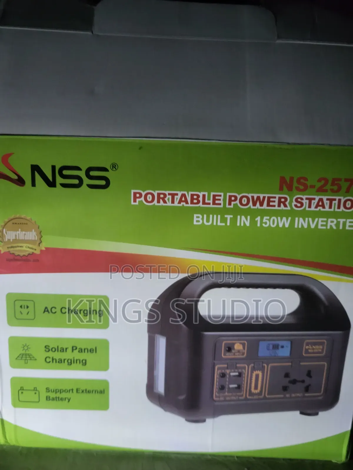 Solar Power Station With 50 Watts Solar Panel External Battery