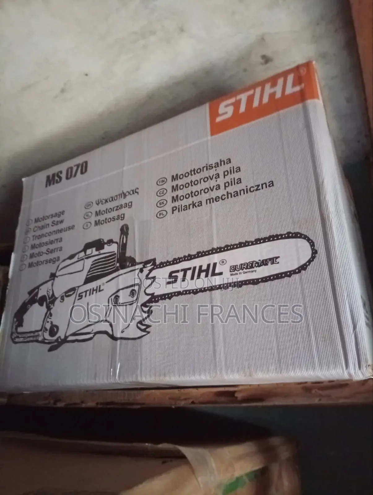 Stihl Gasoline Chainsaw Garmeny Model Original 070 Stihl 