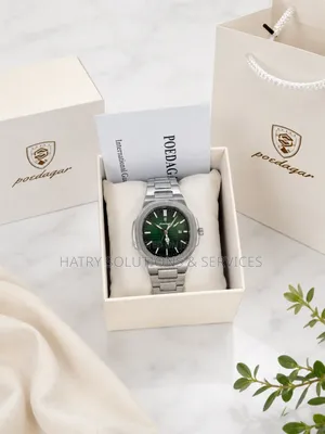 Poedagar 613 Men Green Dial Watch