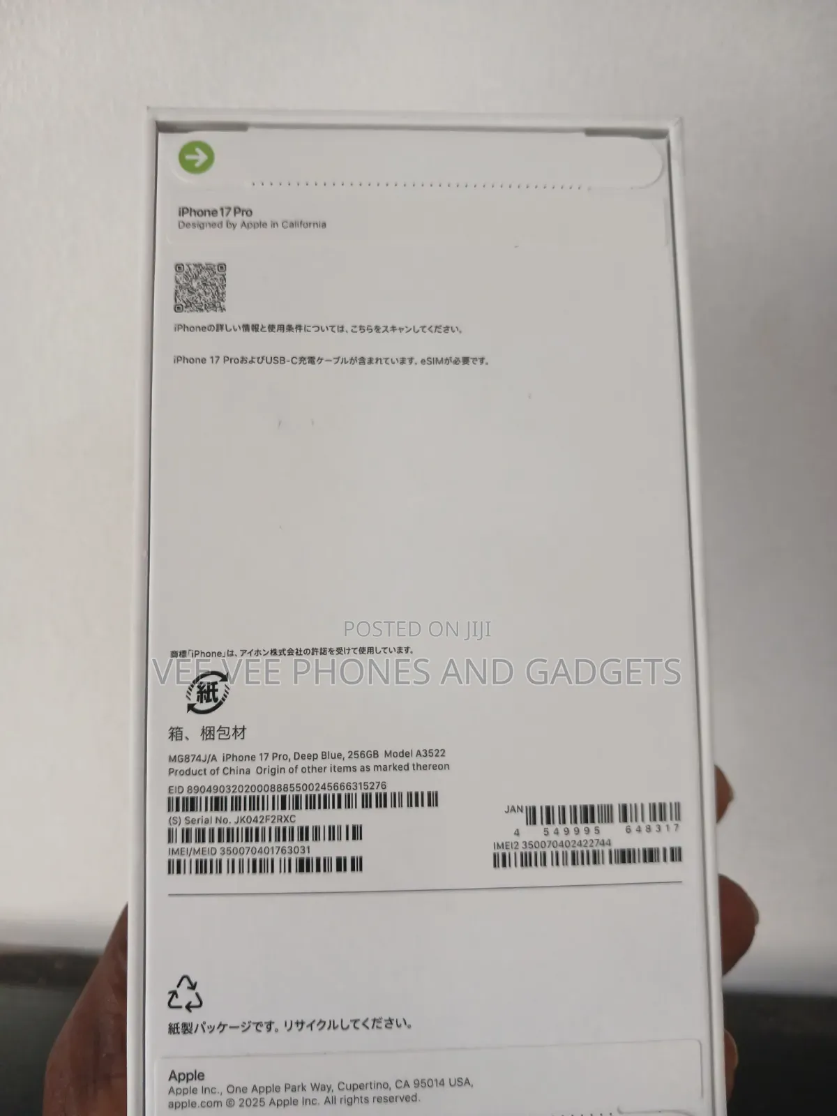 New Apple iPhone 17 Pro 256 GB Blue