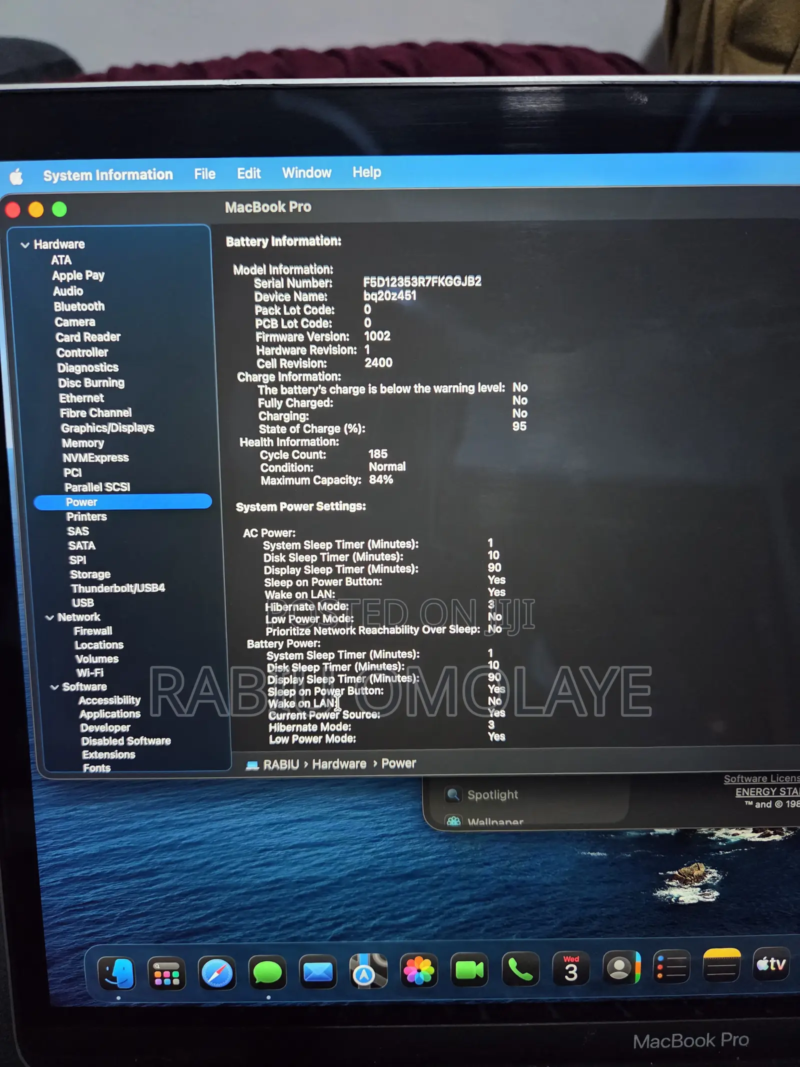 Laptop Apple MacBook Pro 2020 16GB Apple M1 SSD 256GB