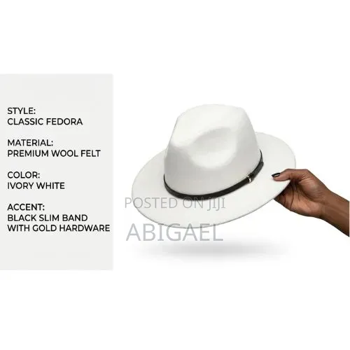 Classic White Felt Fedora