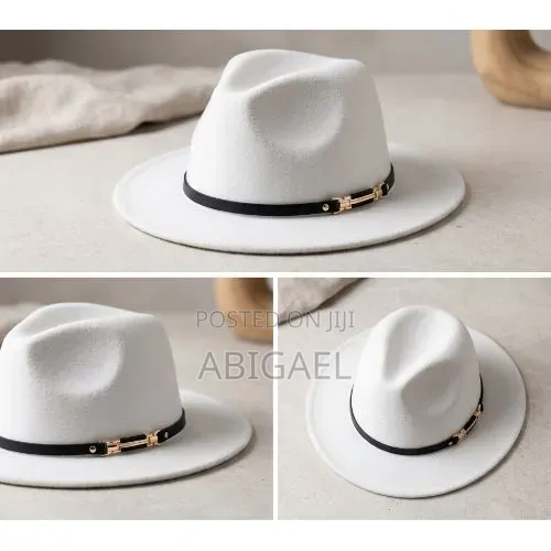 Classic White Felt Fedora