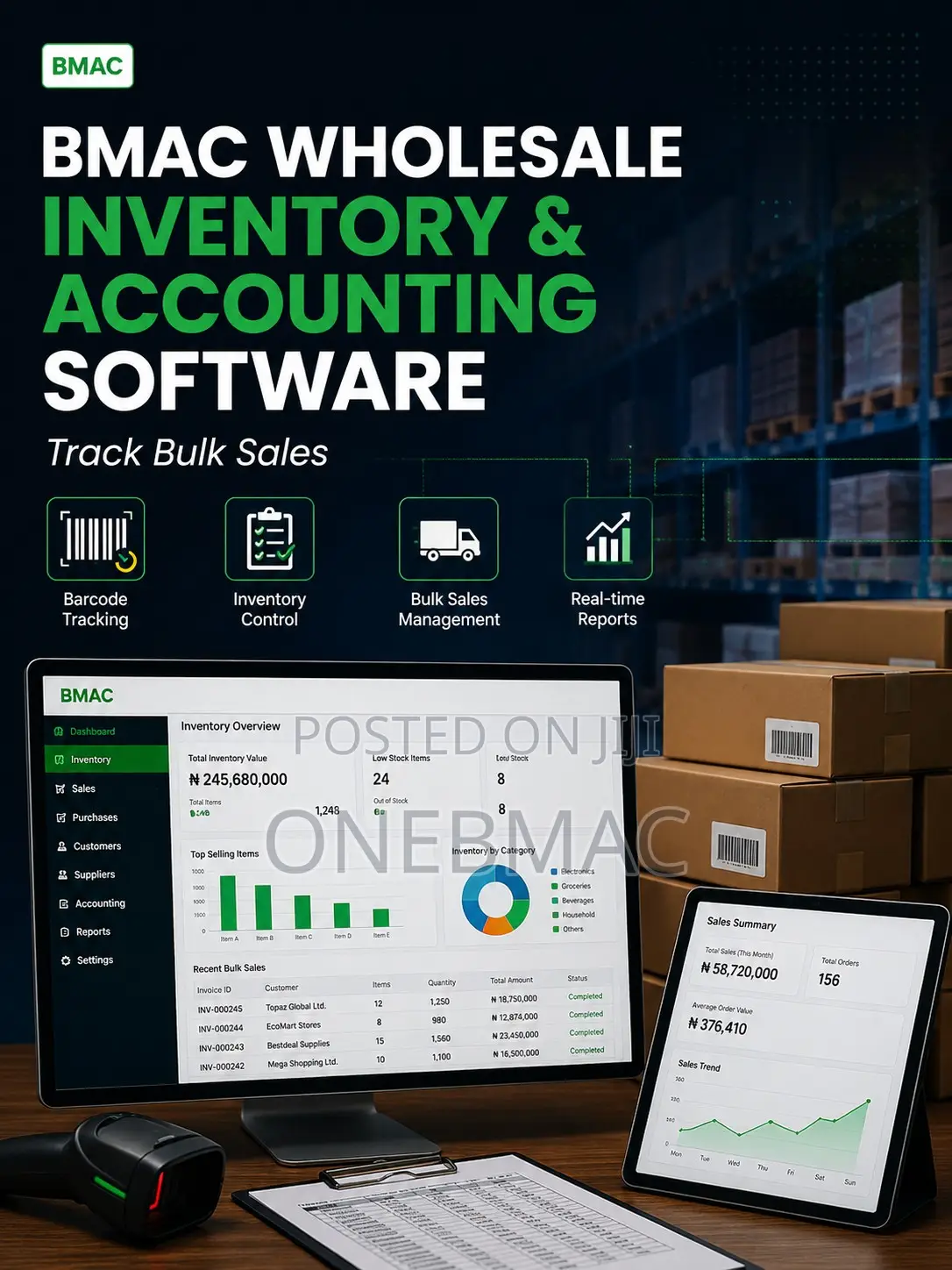 Bmac Wholesale Inventory Accounting Software – Track Bulk Sales
