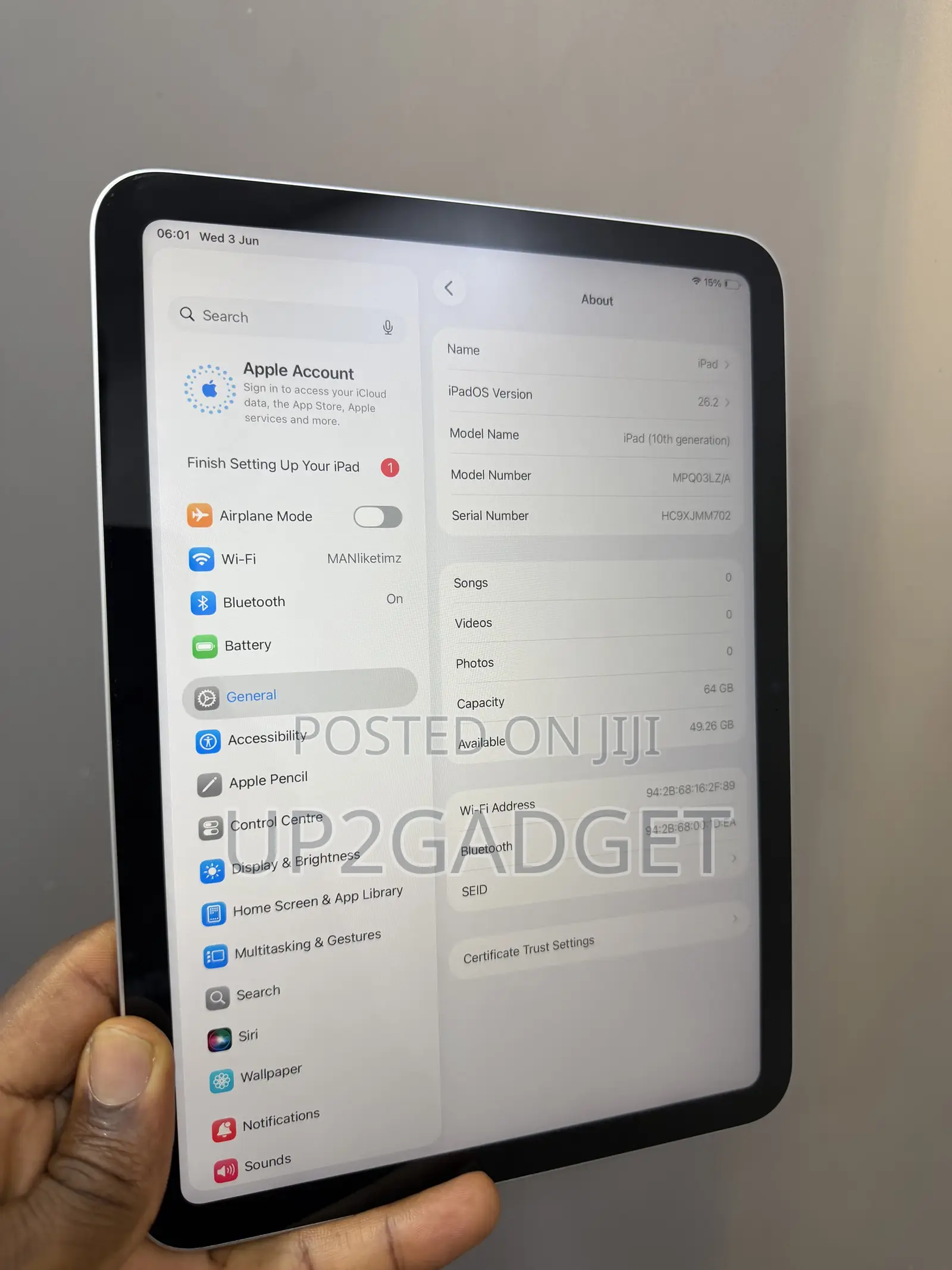 Apple iPad (2022) 64 GB Silver
