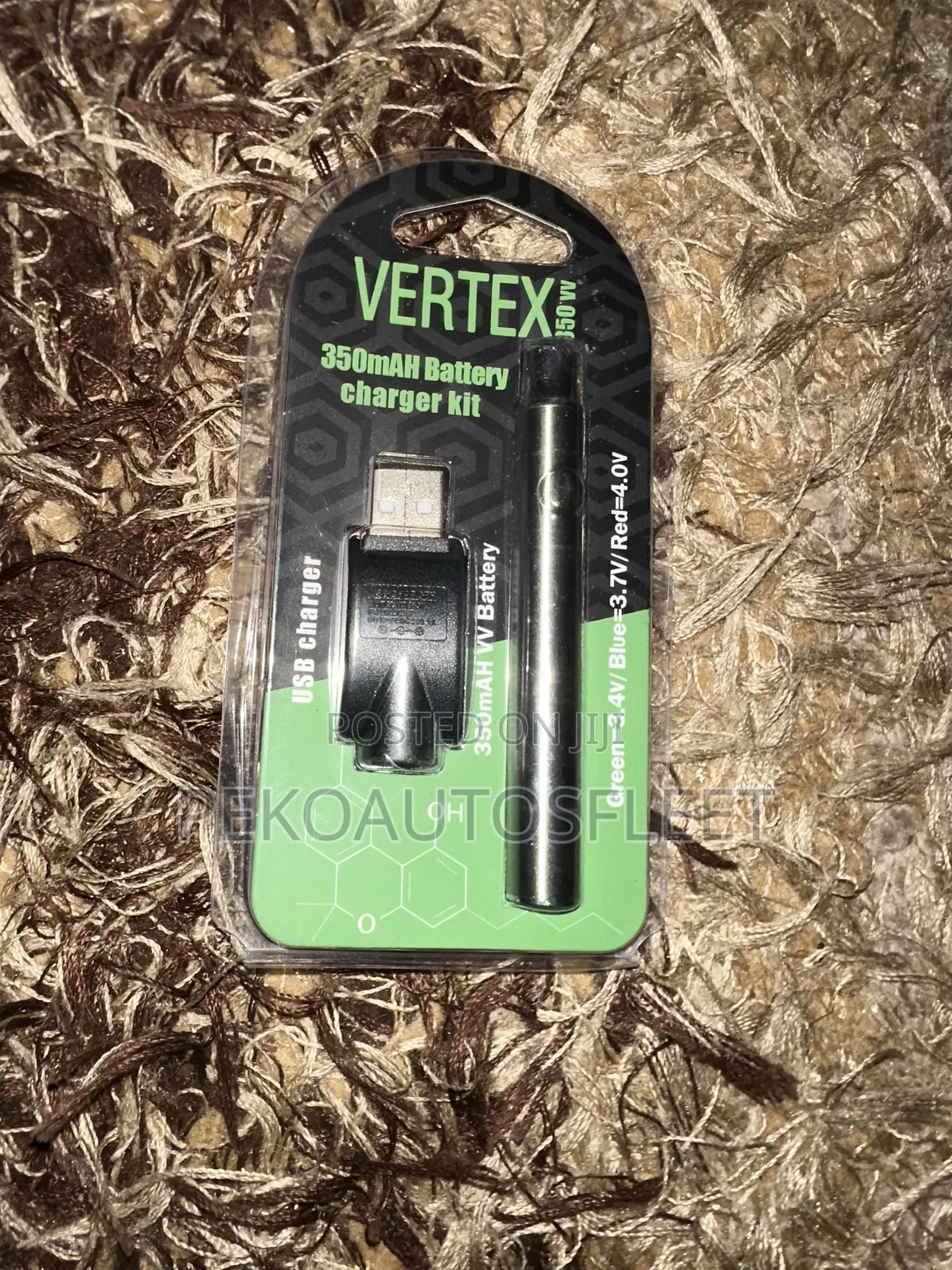 Vertex 350mah Variable Voltage (Vv) Battery and Usb Charger Kit.