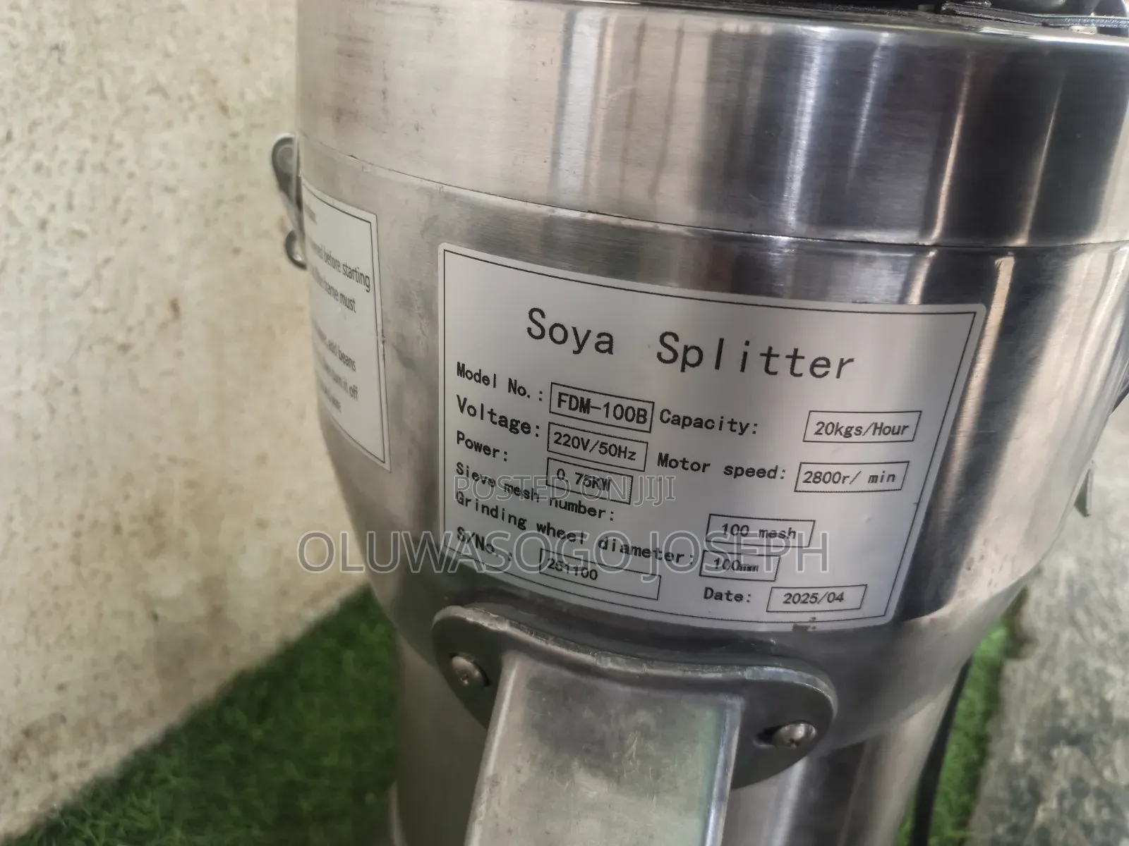 Soya Splitter or Tiger Nut Machine