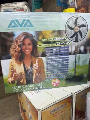 18inch Ava Rechargeable Solar Fan