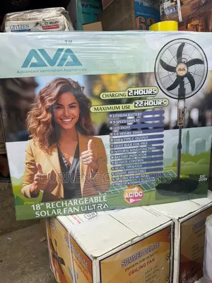 18inch Ava Rechargeable Solar Fan