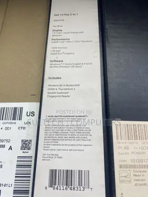 New Laptop Dell Plus 14 16GB Intel Core Ultra 7 SSD 1T