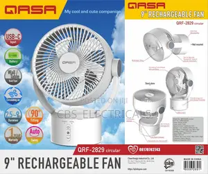 Qasa 9inchs Rechargeable Fan