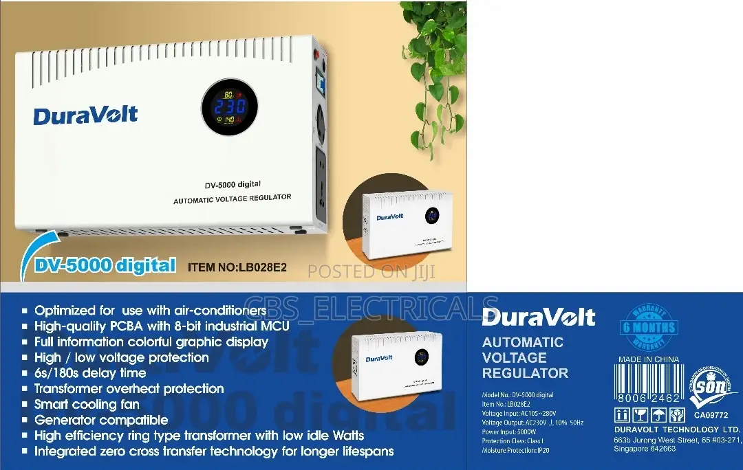 Duravolt Automatic Voltage Regulator (Dv-5000 Digital