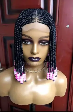 Children's Braided Wig With Beads for Girls