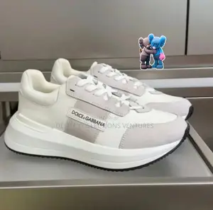*Dolce Gabbana Logo Urban_chunky Snks•* *White_flipped Logo Paris