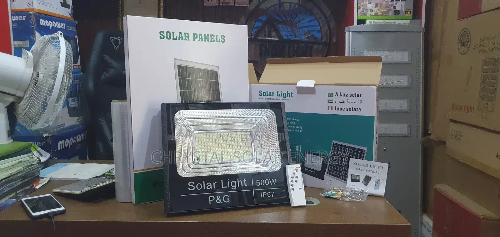 500watts Solar Flood Light With Panel Water Resistance