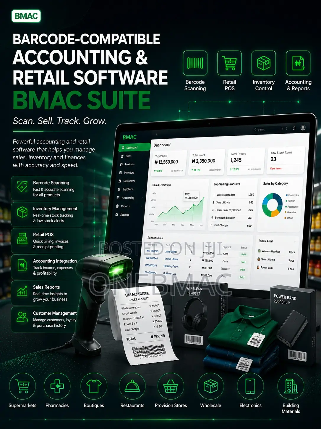 Barcode -Compatible Accounting Retail Software -Bmac Suite