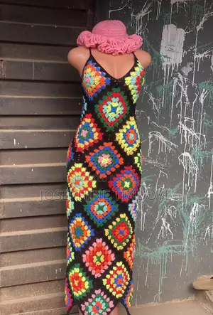 Granny Square Crochet Gown
