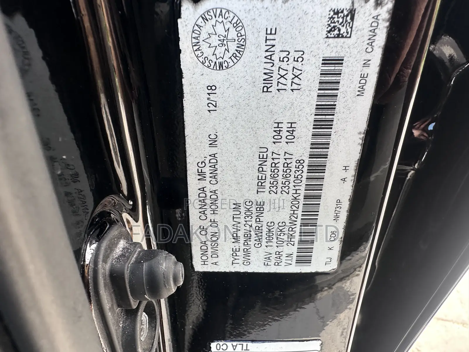 Honda CR-V EX AWD 2019 Black