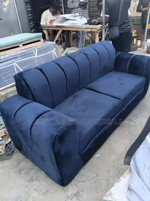 Luxury Navy Blue 3-Seater Sofa-New Durable