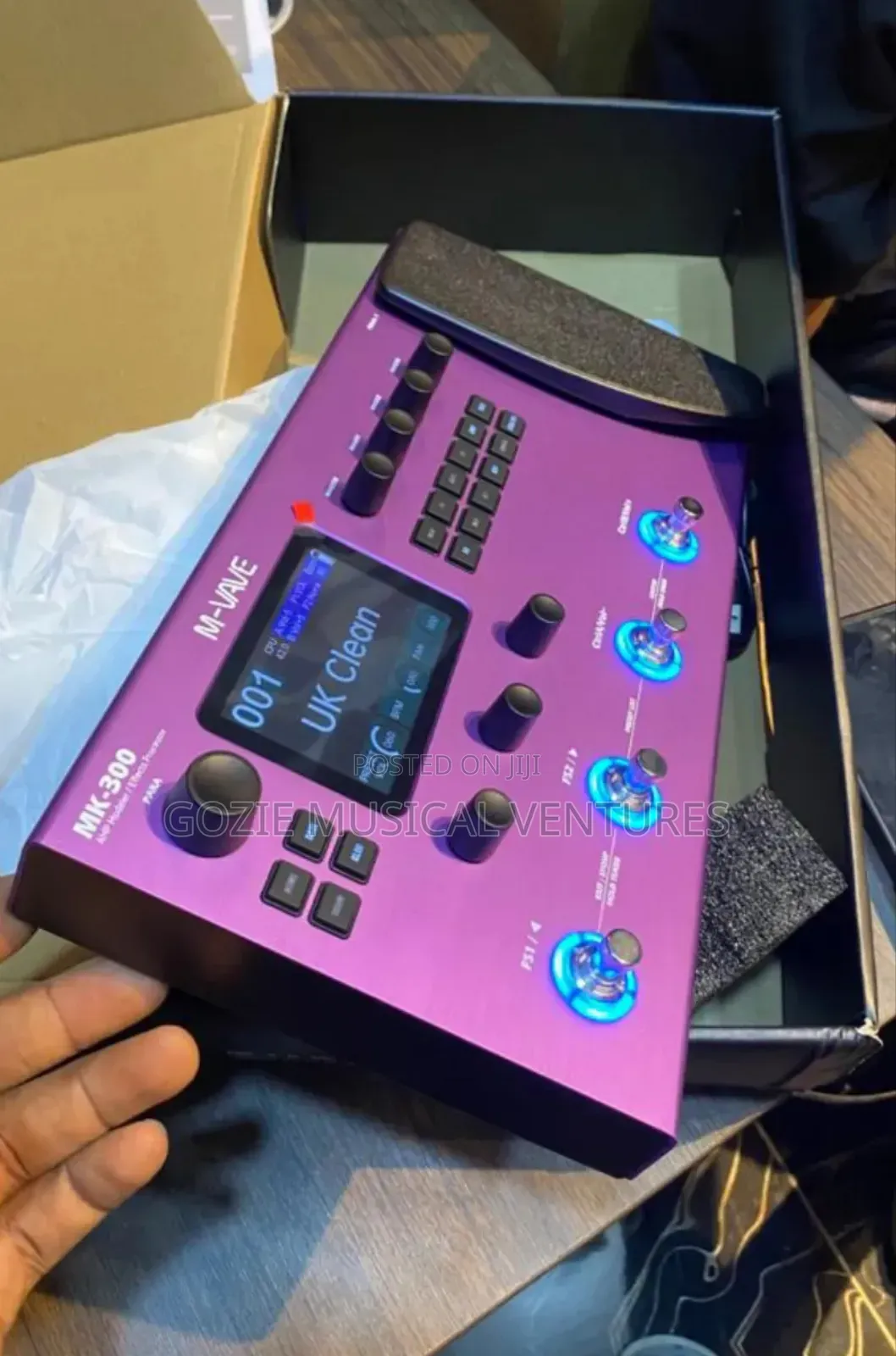 M-Vave Mk 300 Guitar Effect Processor Pink Colour and Sliver Colour