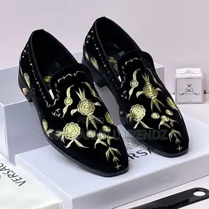 Premium Embroidered Suede Loafers for Men – Luxury Design