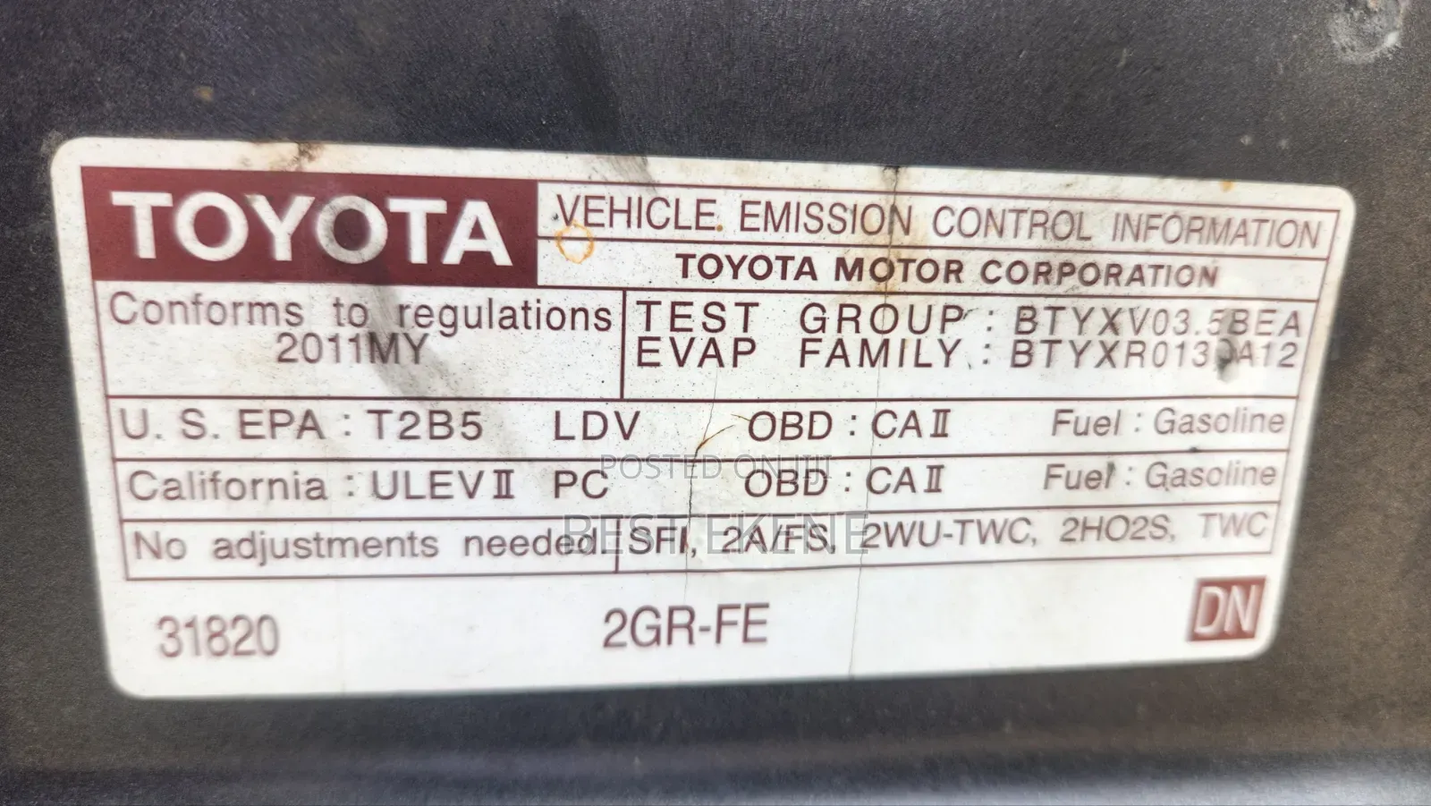 Toyota Camry XLE V6 4dr Sedan (3.5L 6cyl 6A) 2011 Blue