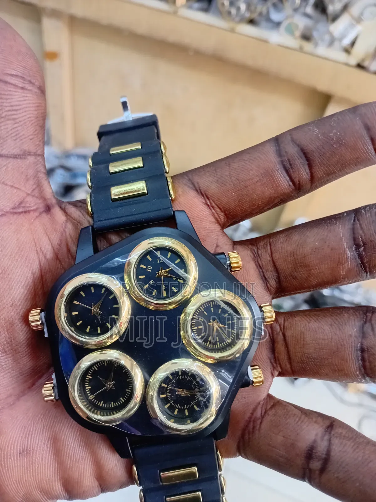5-Time Zone Rubber Strap Watch