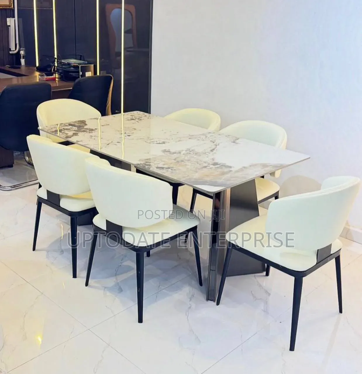 Beautiful Design Marble Dining Set 6-Seater