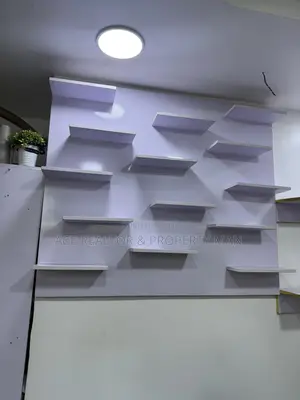 Display Shelf Wall Unit + 3-drawer Storage Cabinet For Sale