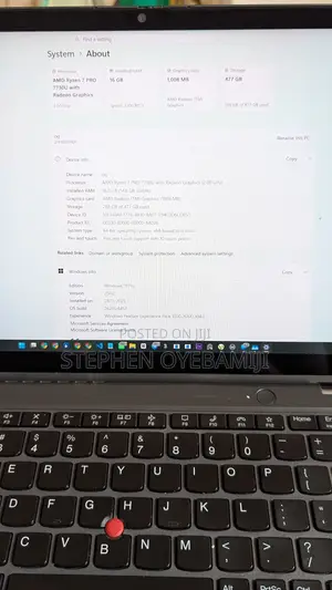 Laptop Lenovo ThinkPad Yoga 16GB AMD Ryzen 7 SSD 512GB