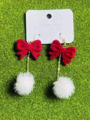 Red Bow Earring